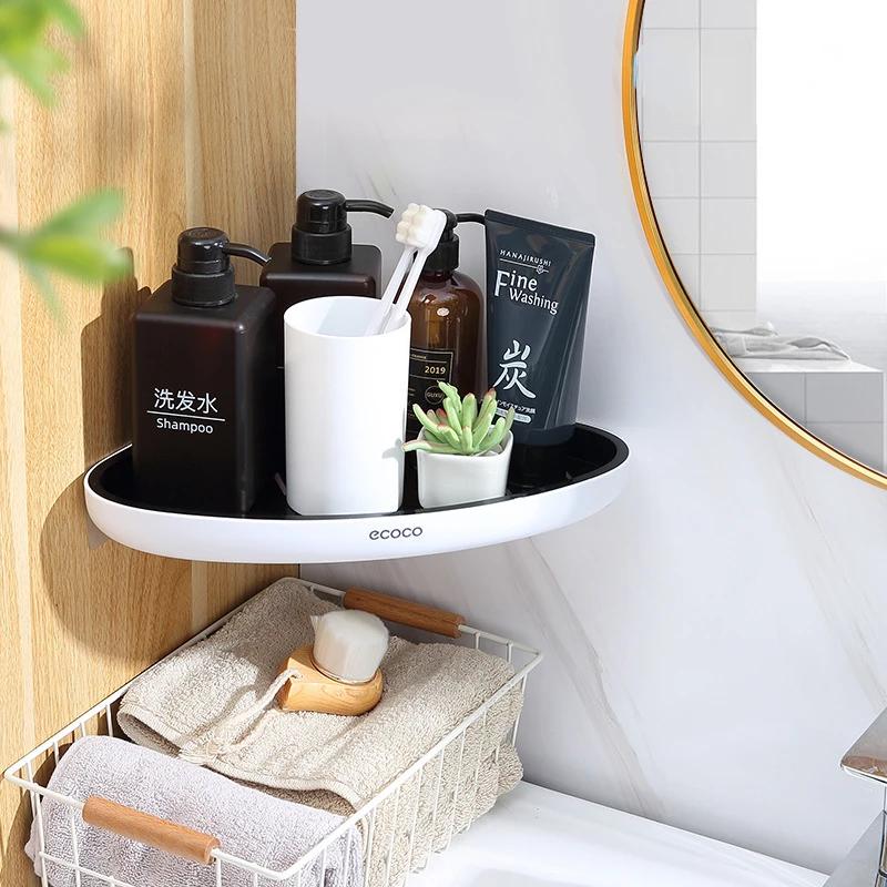 

Bathroom Storage Shelf Shower Snap Up Corner Shelf Shampoo Holder Basket Shelf Wall Shelves for Shelving Kitchen чёрный