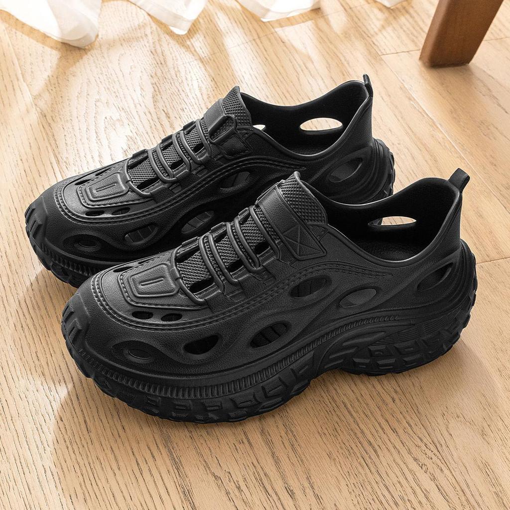 Outdoor-Sportschuhe mit einem Kot-ähnlichen Gefühl, Herren-Sommer-Wasserschuhe, rutschfest, weiche Sohle, atmungsaktiv, Tasche und perforierte EVA-Schuhe