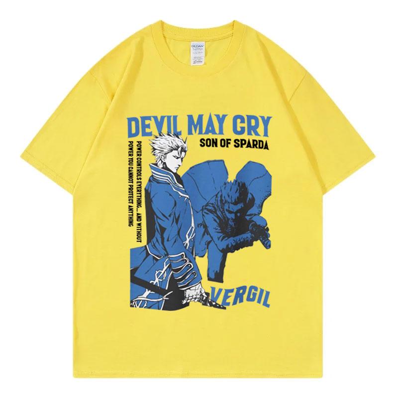 Hot Game Devil May Cry Graphic T Shirts Fashion Vintage Oversized Short Sleeve Tshirt Unisex Casual Cotton Tshirts Streetwear