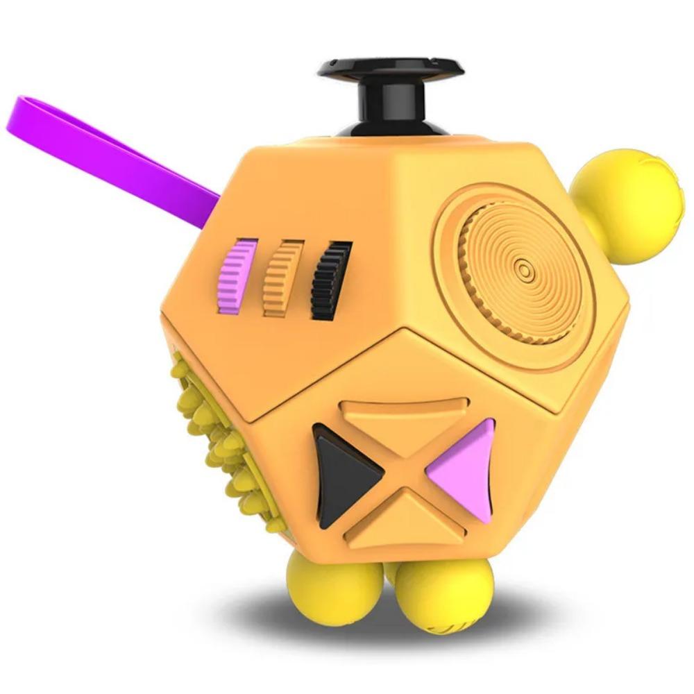 Fidget Cube EDC Jucării Antistres pentru Reducerea Anxietății Jucărie Senzorială Antistres Cub Fidget pentru Copii Adulți Autism ADHD Concentrare 12 Fețe