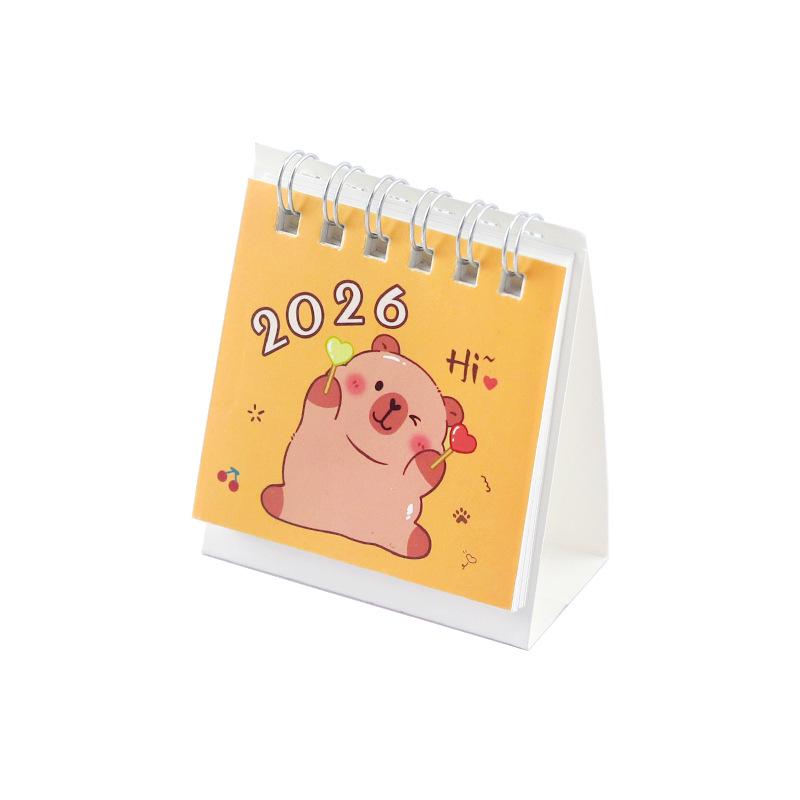 Calendario da scrivania cartoon estivo con occhiolino 2026: Una Pagina al Giorno per Più Felicità