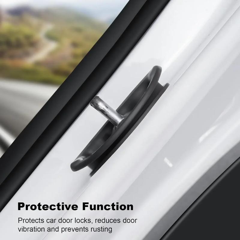 For Tesla Model Y Model 3 Car Door Shock Absorber Car Door Lock Protector Silicone Silent Car Door Lock Latches Cover Accessries