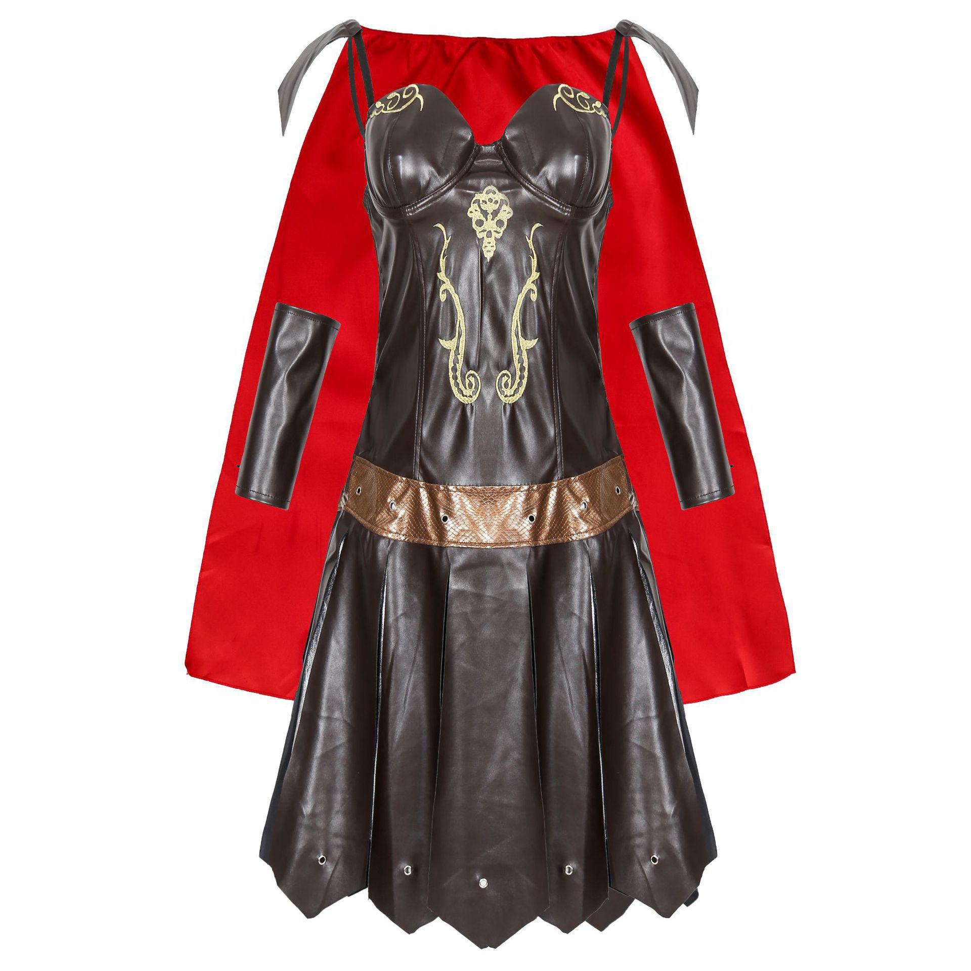 

Women s Medieval Spartan Warrior Costume - Greek Gladiator Halloween Outfit Extra Large