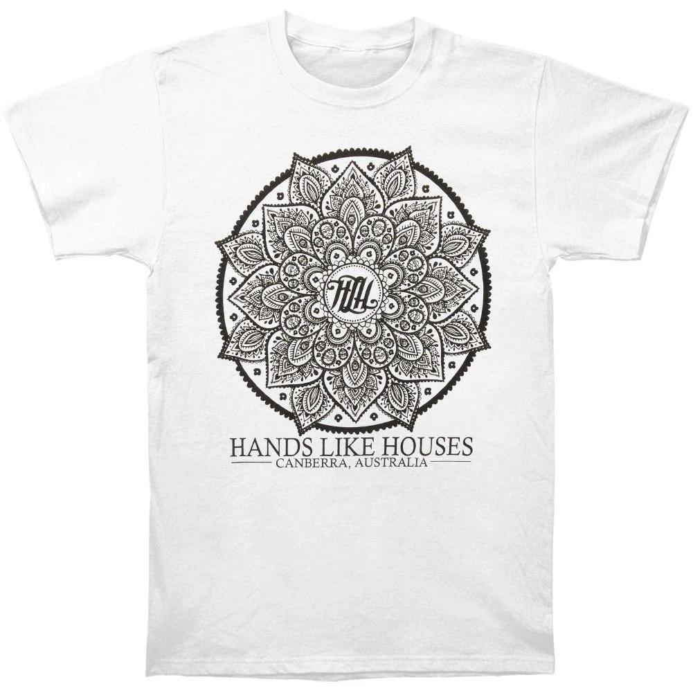 Men s Hands Like Houses Flower T-shirt Small White 4XL