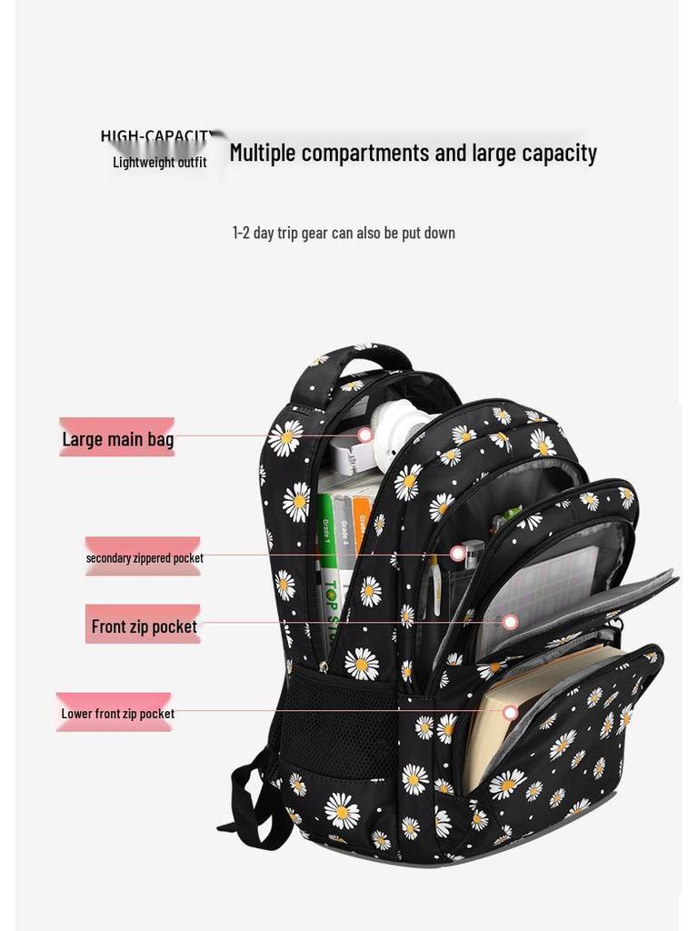 2025 Bestseller Stor Kapacitet Vattentålig Margerot Ryggsäck Set för Grundskoleelever