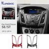 For Ford Focus SE ST MK3 2012 2013 2014 Real Soft Carbon Fiber Sticker LHD Car Central Control Air Outlet Frame Trim Accessories