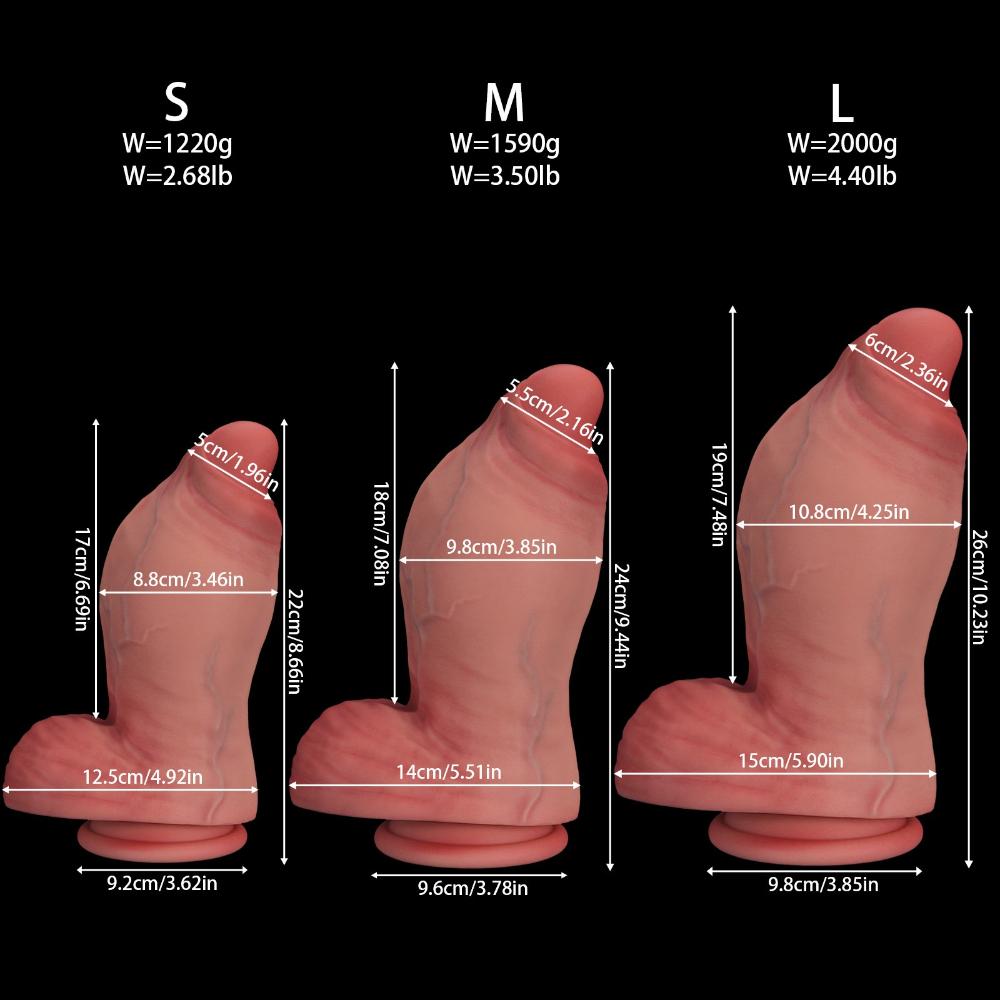 Premium Flüssigsilikon Dildo - Extra Groß Realistisch Weich Erwachsenenspielzeug für Frauen