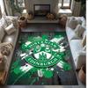 Hibernian FC Fußballmuster Weicher Teppich Rutschfeste Indoor-Bodenmatte Sportdekorationsmatte für Schlafzimmer