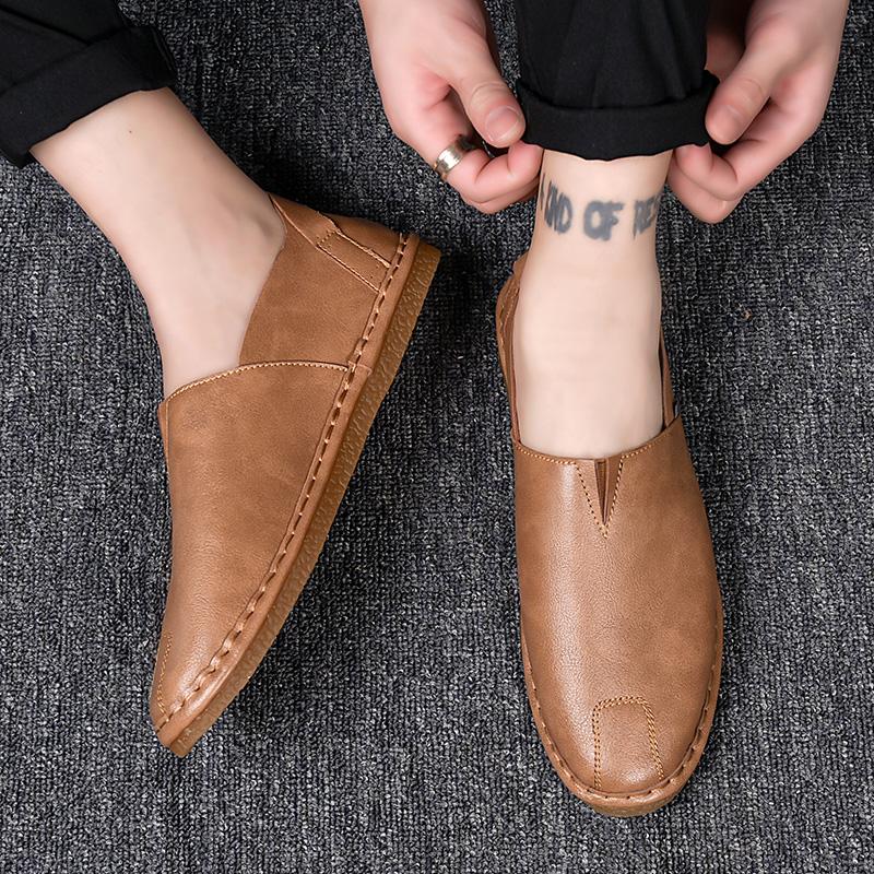 Fashion Genuine Leather Luxury Italian Men Shoes Handmade Casual Loafers Casual Shoes New Summer 2025 Loafers Men Zapatos De Hombre