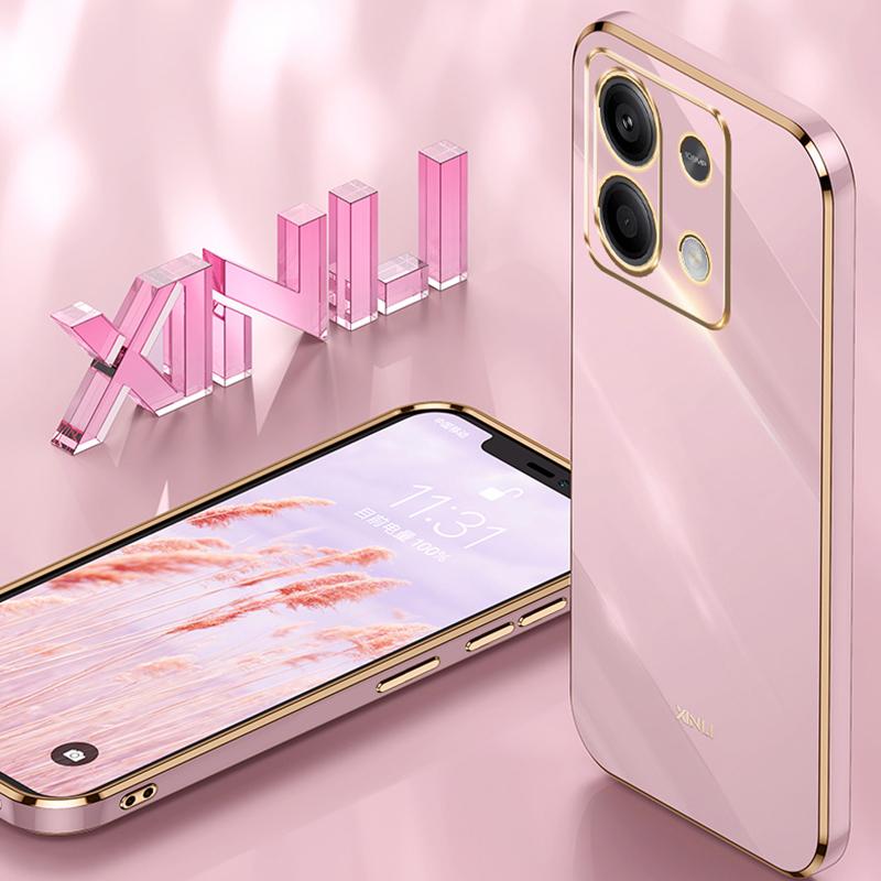 XINLI For Xiaomi Redmi Note 13 Pro 4G/Poco M6 Pro 4G TPU Phone Case Electroplating Edge