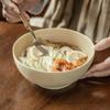 Japanische Keramik Ramen Schüssel, Salatschüssel, Matte Geschirr Schüssel, Haushalt Retro Runde Gemüseschüssel, Dessertschüssel.