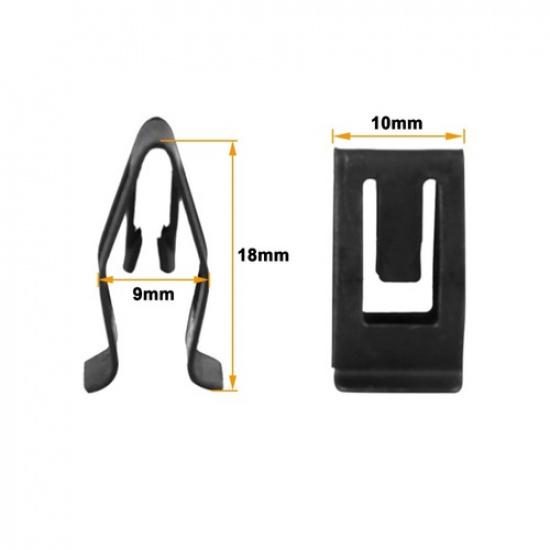 20Pcs Black Automotive Car Dash Dashboard Console Trim Metal Retainer