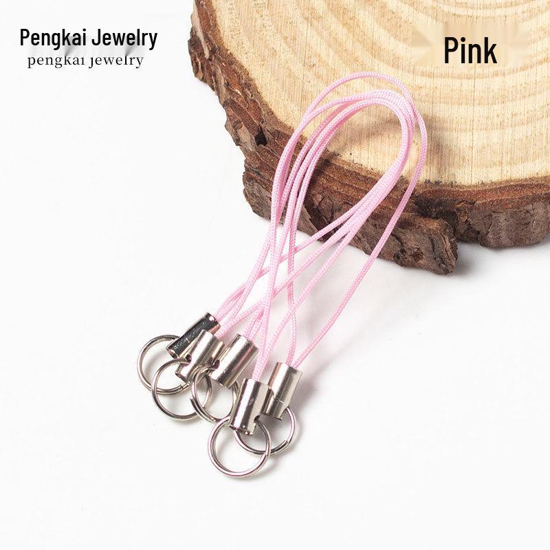 100 Colorful Double Loop Mobile Phone Lanyards - Doll Polyester Pendant Ropes for DIY Jewelry and Handmade Projects