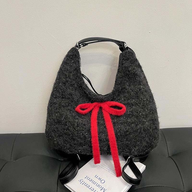 Large Capacity Shoulder Bag Women's Bow Tote Bag Crossbody Bag