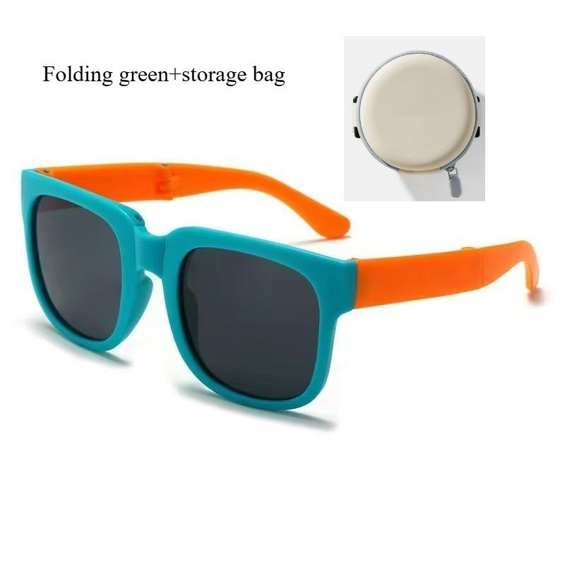 

Colorful Folding Sunglasses Outdoor Sunglasses Boys Girls Brand Design Square Glasses Eyewear Protection Uv400