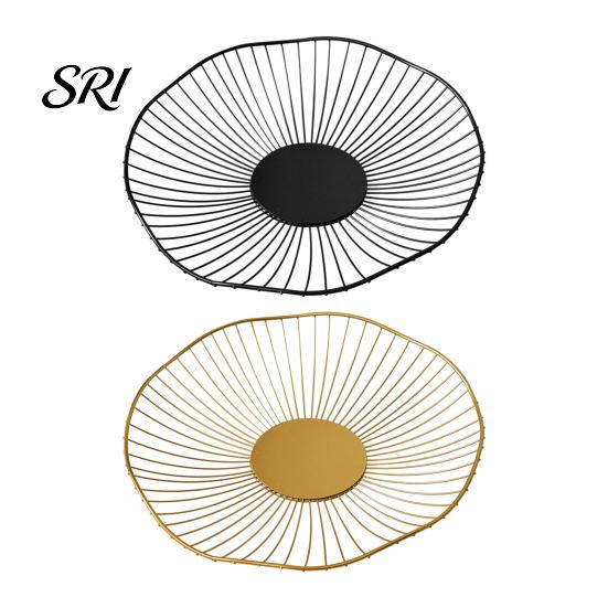 Luxury Dining Table Decor Household Fruit Plate Thickened Iron Bowl with Large-Capacity Draining Design for Elegant Kitchen Holder Counter Anti-Rust