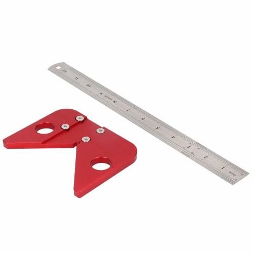 Center Scribe, Center Gauge, Square Center Scribe, Center Square, 45/90 Ruler, 45/90 Right Angle Line Gauge, Woodworking Marking Gauge, Center Find