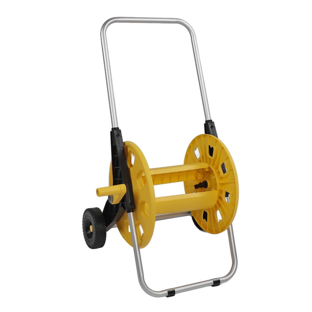 Garden Hose Reel Cart Yellow Hose Reel Cart Water Hose Cart Holds 80m of Water Pipe