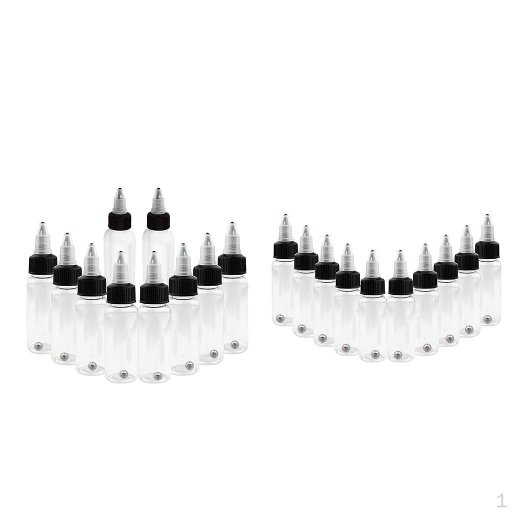 

20x 30 мл Перерабатываемые Сжимаемые Прозрачные Бутылки Бостон для Аэрозольной Краски