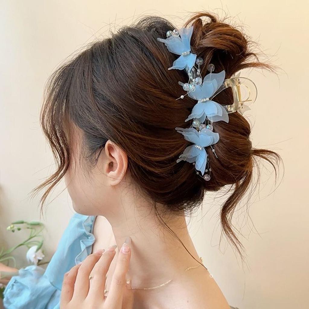 Super Fairy-Like Butterfly Hair Clip, Large Shark Clip, Back-Of-Head Hair Clip for Girls and Women, Half-Up Hair Accessory Suitable for Shopping