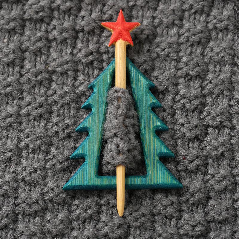Retro Regenschirm Tanzendes Schweinchen Holzbrosche Ahornblatt Häschen Tier Pulloveranstecknadel Weihnachtsbaum Vogel Kätzchen Schal Schnalle Mädchen