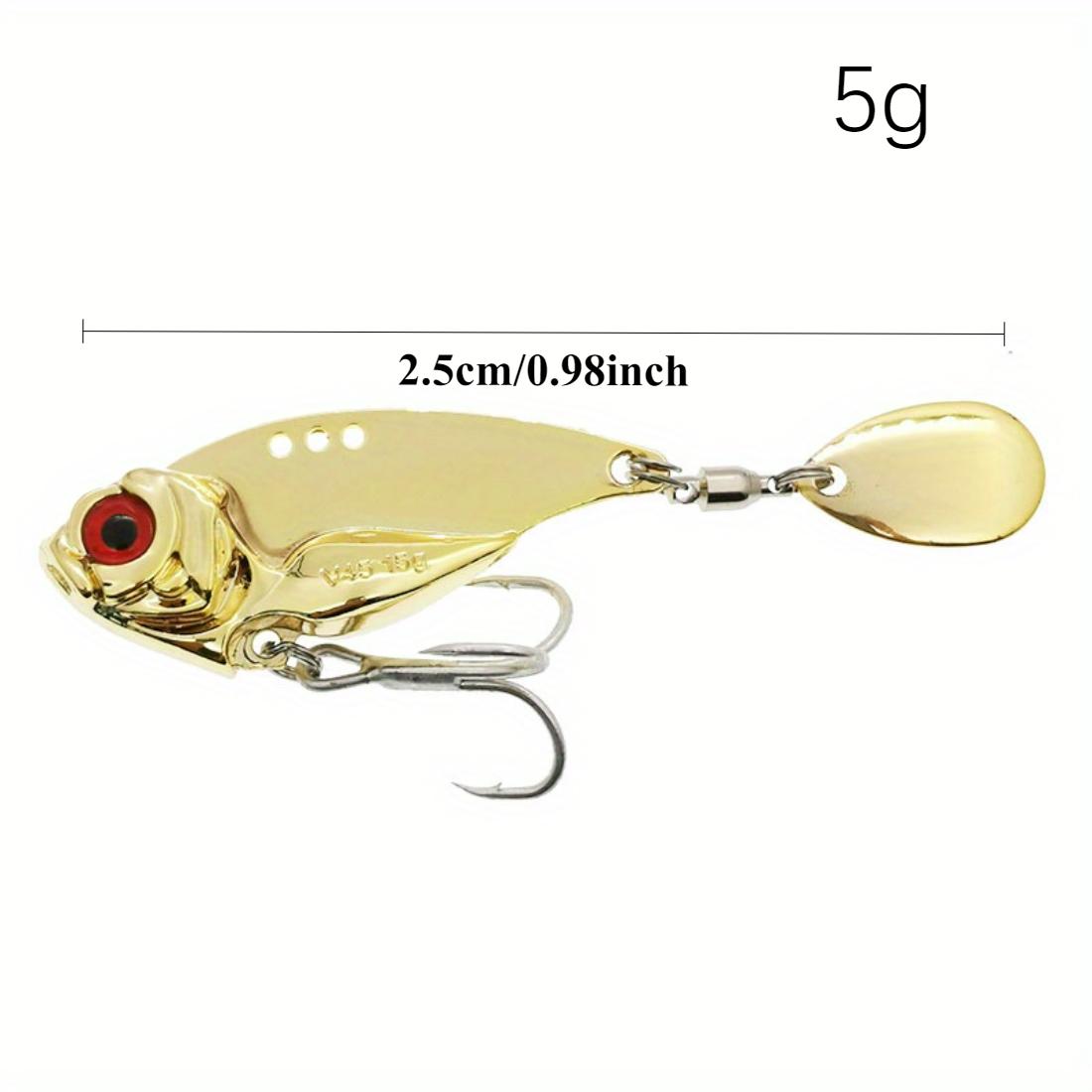 

Новая металлическая VIB приманка для рыбалки, универсальная пресноводная приманка для окуня, жереха и головля 5g золотой