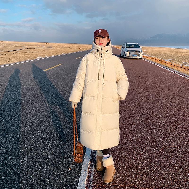 Thickened cotton-padded clothes women's medium and long over-knee thick new winter cotton-padded clothes loose cotton-padded jacket