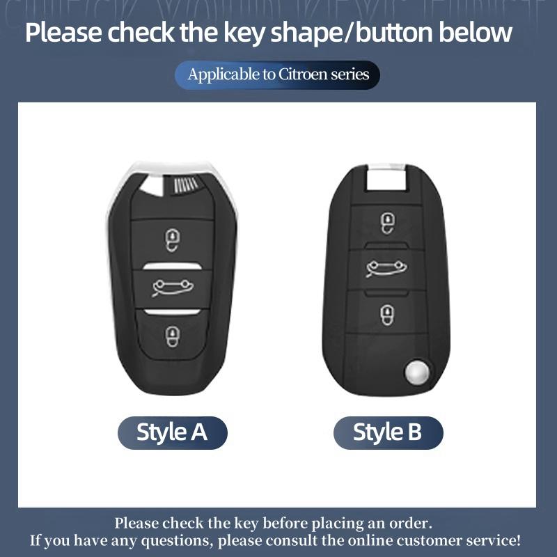 Zinklegering High-end Auto Sleutelhoesje Voor Citroen C1 C2 C3 C4 C5 C6 VTS Xsara C-Crosser Berlingo Jumpy Sleuteletui Sleutelhanger Accessoires