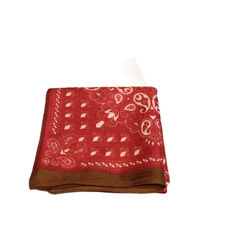 Vintage French Style Large Square Neck Scarf For Women All Match Lightweight Fashion Scarf