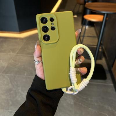 Suitable for Samsung S25 Ultra Mobile Phone Case New Lanyard Liquid Silicone S24plus Full Inclusive Lens S23