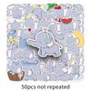 50 Cute Hand-Painted Cartoon Baby Elephant Stickers for Luggage, Diary, and Water Bottles