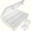Bead Organizer Box 30Pcs Small Clear Plastic Bead Storage Containers with Hinged Lid for Storage of Small Items Crafts Jewelry