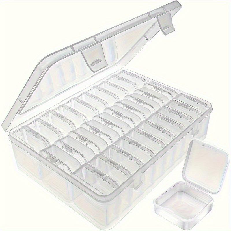 Bead Organizer Box 30Pcs Small Clear Plastic Bead Storage Containers with Hinged Lid for Storage of Small Items Crafts Jewelry