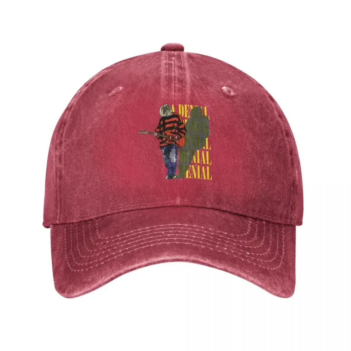 

Kurt Cobain Guitar Unisex Women Baseball Cap Distressed Washed Caps Hat Vintage Outdoor Workouts Unstructured Soft Headwear One Size