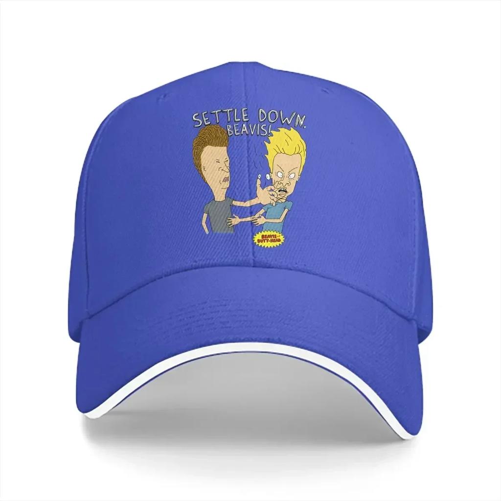 Settle Down Beavis Cappellino da Baseball Unisex Cappelli Donna Visiera Protezione Snapback Cappellini Beavis and ButtHead