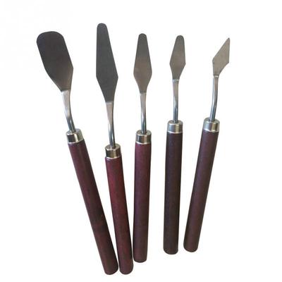 5-teiliges Spachtel- und Schaber-Spachtel-Palette für Ölgemälde, Spachtel-Set mit Holzgriff, zum Malen, für Schüler