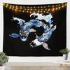 Japanese Wave Tapestry Kids Ocean Wave Sunset Wall Hanging For Boys Girls Teens Japanese Ukiyoe Mount Wall Blanket Sea Waves