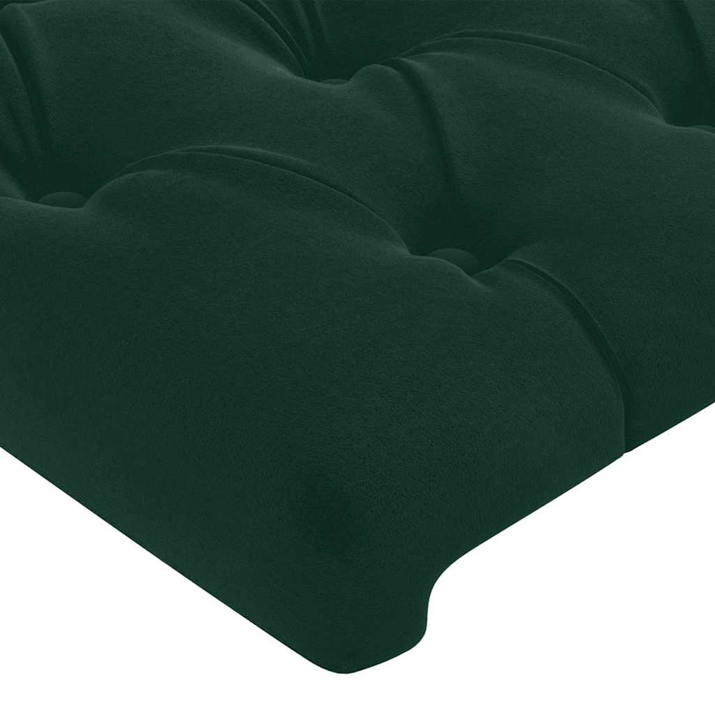 Bed Frame (No Mattress) Dark Green 120x200 cm Velvet