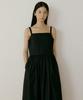 Lingseoul Bustier Shirring Dress-Black