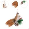 Squirrel Statue Gifts Cute Hanging Animal Sculpture for Office Xmas Tabletop