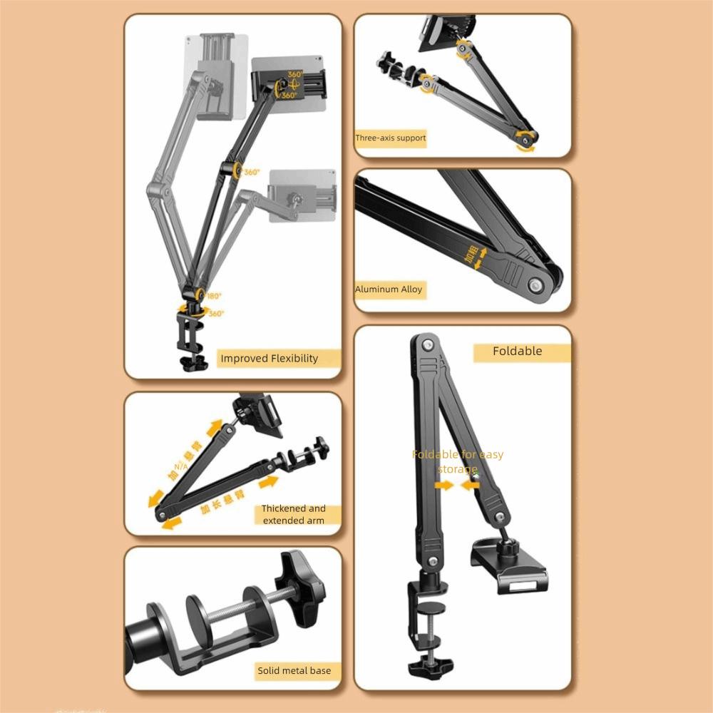 Adjustable 360 Degree Rotatable Stand Sturdy Tablet Stand Foldable Tablet Holder  Desktop