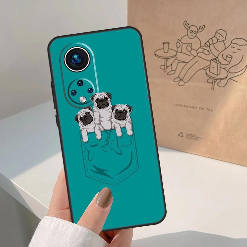 Funny Cartoon Pug For Honor Magic 8 7 6 5 Pro Case For Honor X9d X9c X9b X9a X8c X8b Win 200 400 50 70 90 Lite