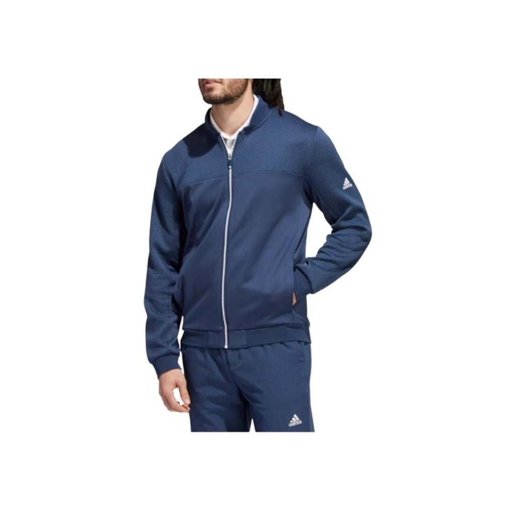 Adidas Chaqueta de Golf para Hombre Color Sólido con Estampado de Logo Ropa de Abrigo Azul HF6515