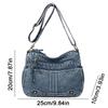 Women Messenger Bag Large Capacity Casual Satchel Bag Adjustable Strap Zipper Vintage Multi-Pockets Retro Sling Bag