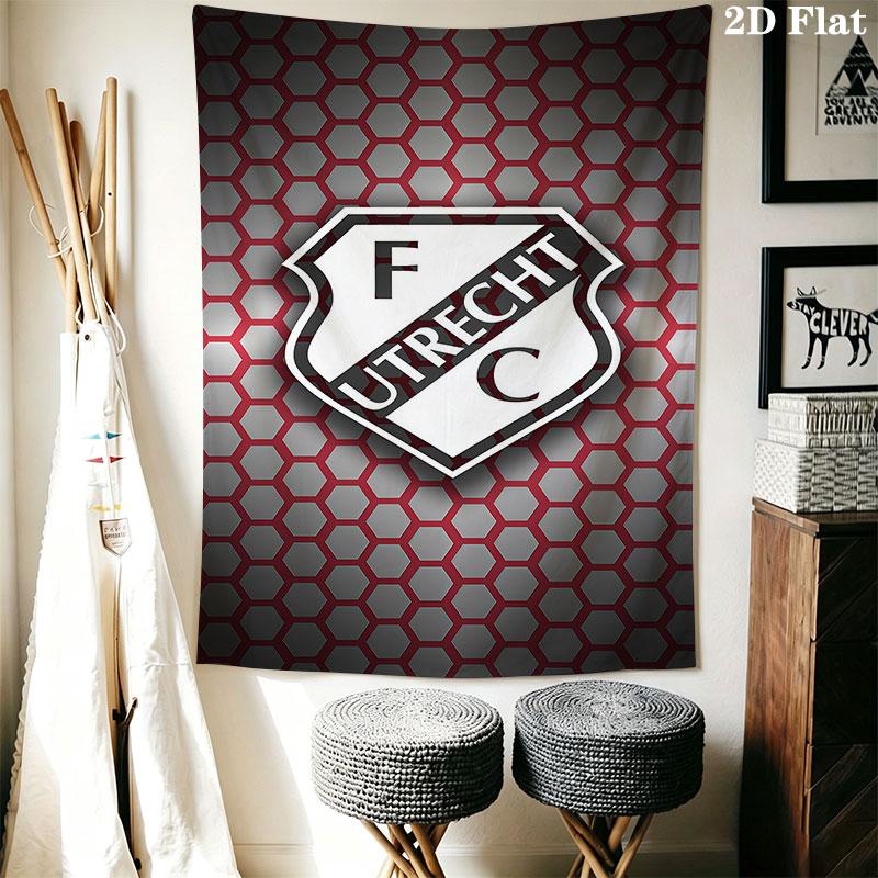 FC Utrecht Wall Hanging Printed Fabric Blanket Decorative Tapestries for Bedroom Living Room Home Decor