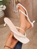 2025 Summer Stiletto Heel Toe-Post Flip-Flops: Fashionable, Versatile, Plus Size Women's Sandals