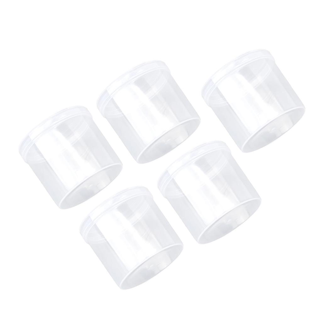Powder Puff Storage Box Transparent Dustproof Portable Makeup Puff Container Case for Beads Tablets 5pcs