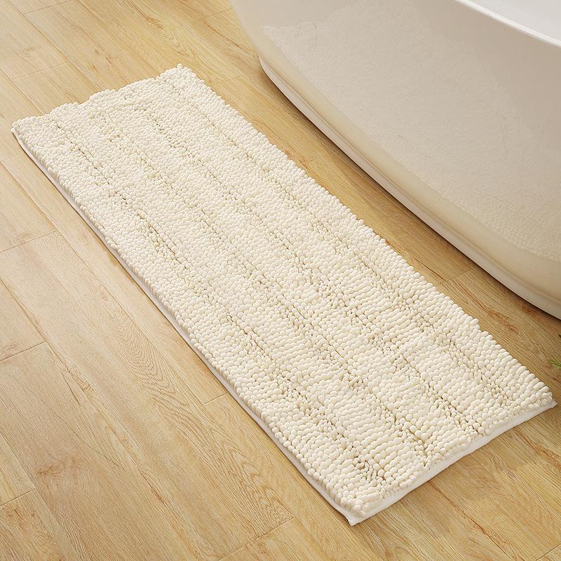 Short Velvet Chenille Floor Surface Mat Long Doormat Washroom Moisture-wicking Slip-resistant Mat Bathroom Bedroom Carpet
