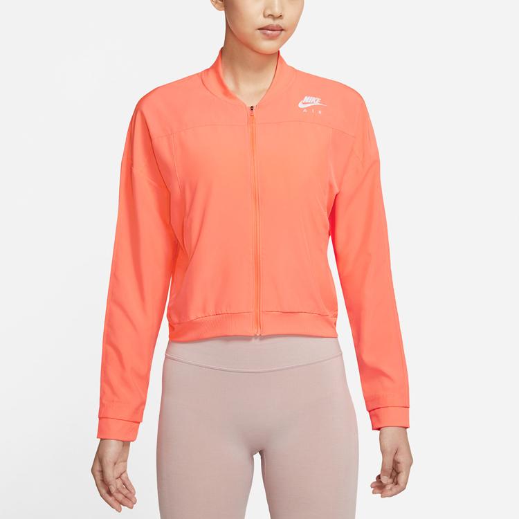 Nike Air Woven Quick-Dry Reflective Logo Sport Jacket Women Outerwear Bright-Orange CZ9143-854