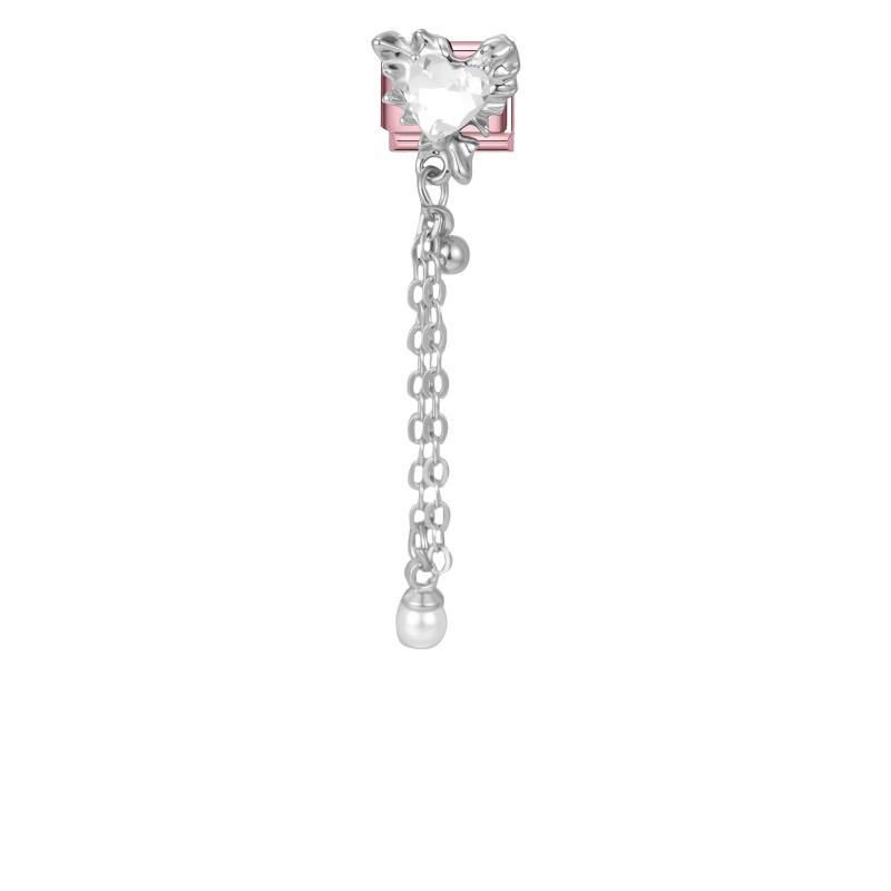 Cute Bow Knot Heart Moon Butterfly Star Candy Flower Italian Charm Links Fit 9MM Stainless Steel Bracelet Girls' DIY Making Gift